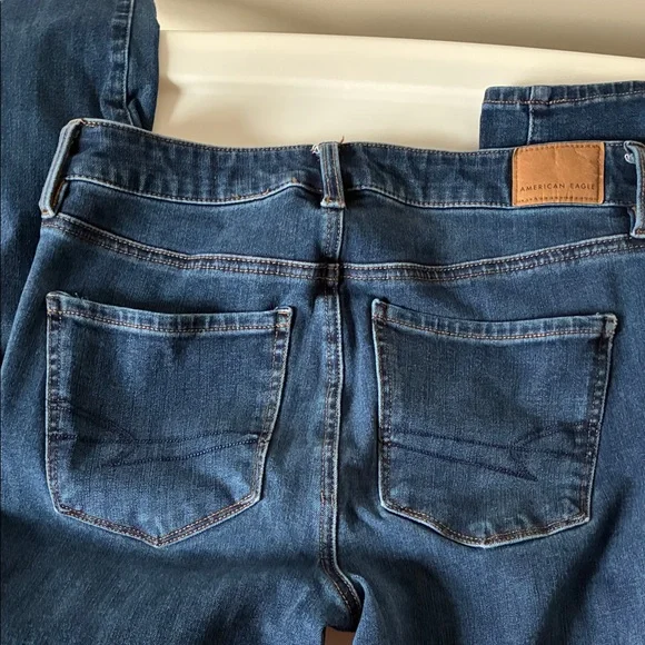 American Eagle Outfitters Women's Dark Blue Super High-Rise Jegging Size 4 Short - Picture 6 of 7